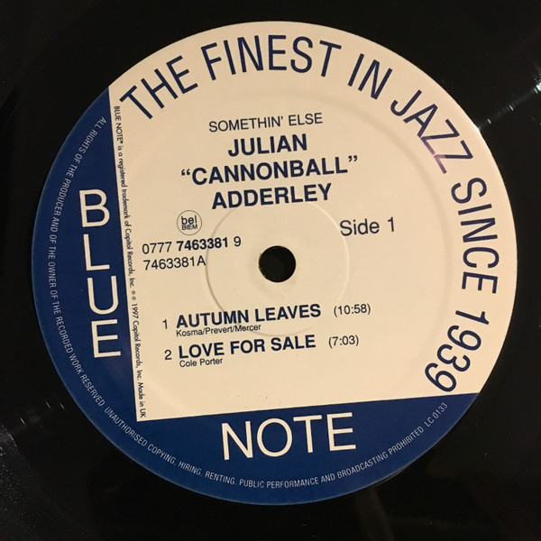 Cannonball Adderley , Miles Davis , Hank Jones , Sam Jones , Art Blakey - Somethin' Else | Blue Note (BST-81595) - 2