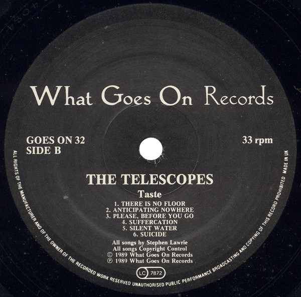 The Telescopes - Taste | What Goes On Records (GOES ON 32) - 4 The Telescopes - Taste | What Goes On Records (GOES ON 32) - 4