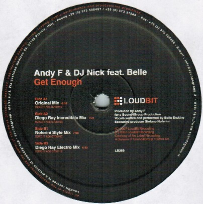 Andy F & DJ Nick feat. Belle Erskine - Get Enough | Loud Bit Records (LB269) - 2