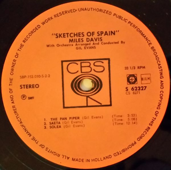 Miles Davis - Sketches Of Spain | CBS (S 62327) - 3