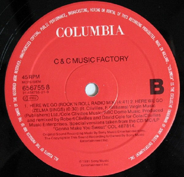 C + C Music Factory Featuring Freedom Williams - Gonna Make You Sweat (Everybody Dance Now) | Columbia (656755 8) - 4