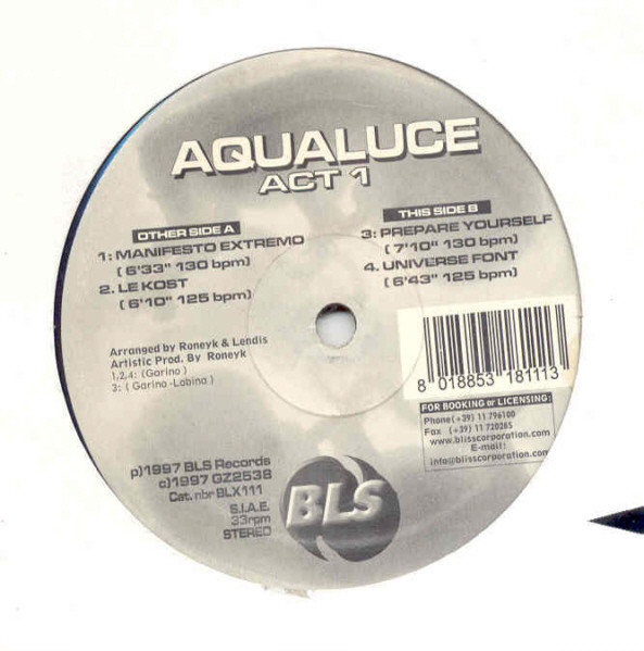 Aqualuce - Act 1 E.P. | BLS Records (BLX 111) - 2 Aqualuce - Act 1 E.P. | BLS Records (BLX 111) - 2