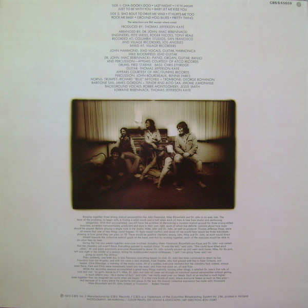 Mike Bloomfield , John Paul Hammond , Dr. John - Triumvirate | CBS (S 65659) - 2