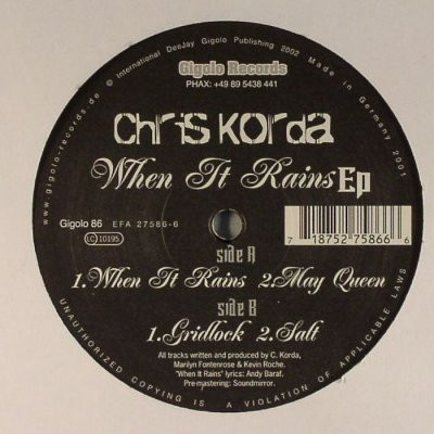 Chris Korda - When It Rains EP | International Deejay Gigolo Records (Gigolo 86)