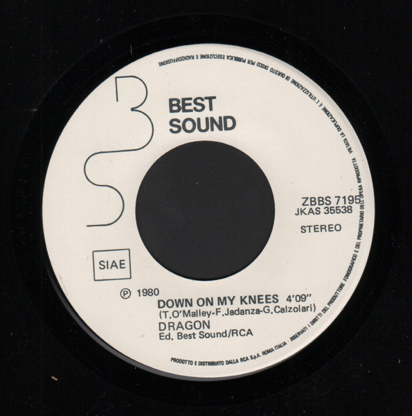 Dragon - Down On My Knees / City Music | Best Sound (ZBBS 7195) - 2