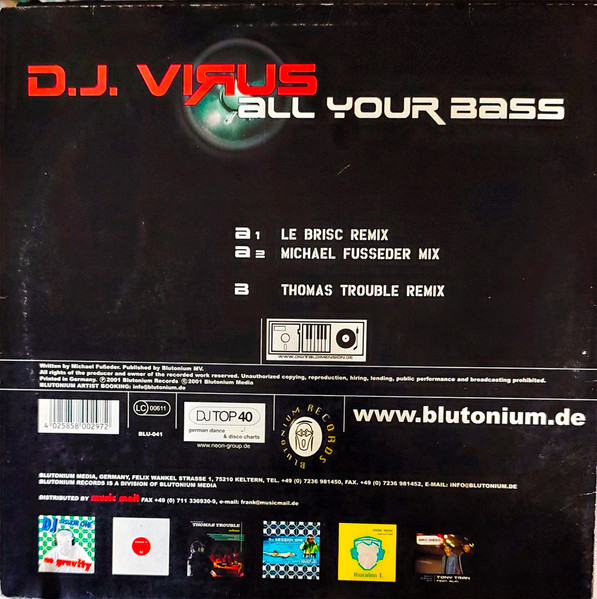 DJ Session One Pres. DJ Virus - All Your Bass | Blutonium Records (BLU-041) - 2
