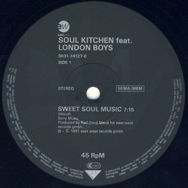 Soul Kitchen featuring London Boys - Sweet Soul Music | EastWest (9031-74127-0) - 2