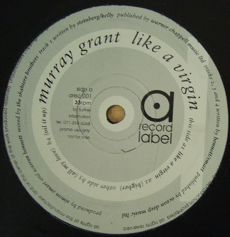 Murray Grant - Like A Virgin | A Record Label (AREC001) - 2