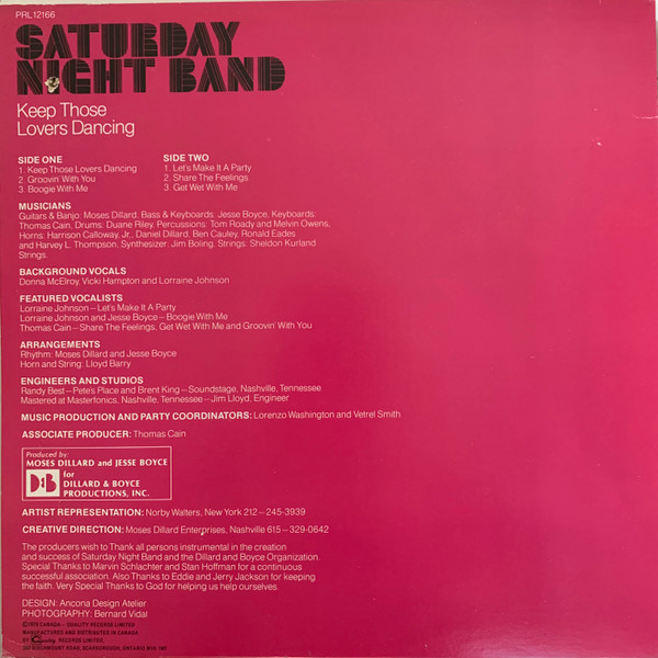 Saturday Night Band - Keep Those Lovers Dancing [Vinyl] | Prelude Records (PRL 12166) - 2