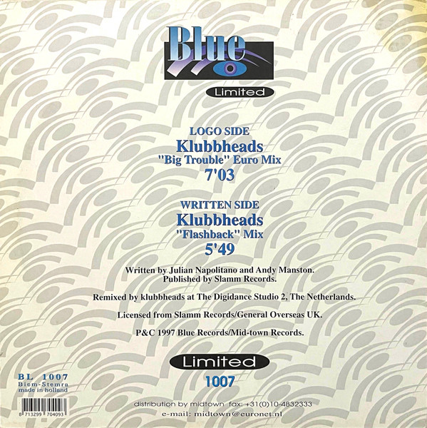 Mankey - Double Trouble (Klubbheads Remixes) | Blue Limited (BL 1007) - 2 Mankey - Double Trouble (Klubbheads Remixes) | Blue Limited (BL 1007) - 2