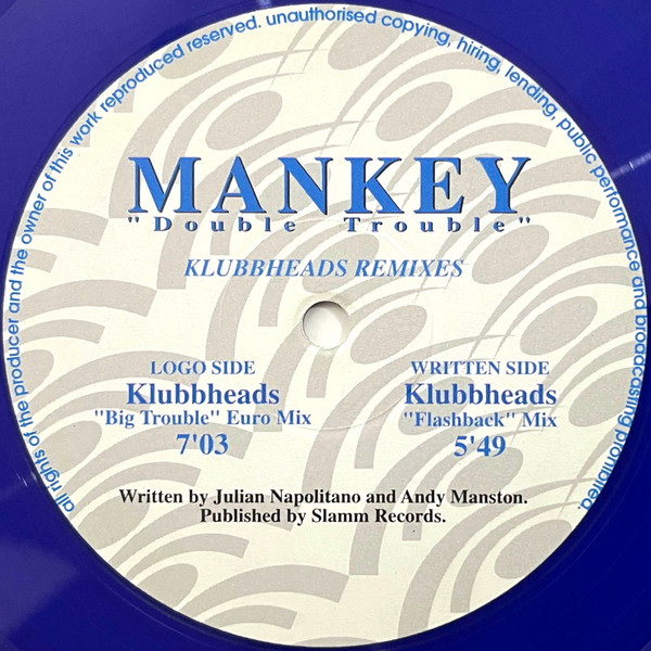 Mankey - Double Trouble (Klubbheads Remixes) | Blue Limited (BL 1007) - 4 Mankey - Double Trouble (Klubbheads Remixes) | Blue Limited (BL 1007) - 4