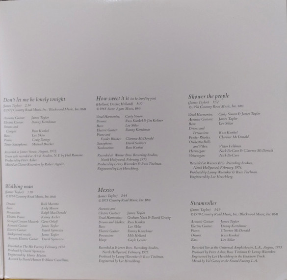 James Taylor - James Taylor's Greatest Hits | Warner Bros. Records (BS 2979) - 3