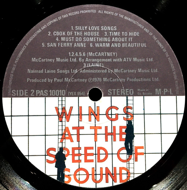 Wings - Wings At The Speed Of Sound | MPL (PAS 10010) - 4