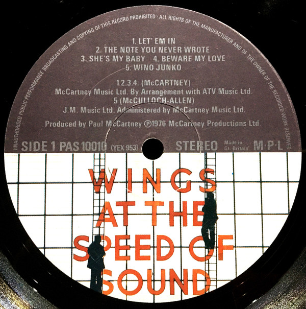 Wings - Wings At The Speed Of Sound | MPL (PAS 10010) - 3