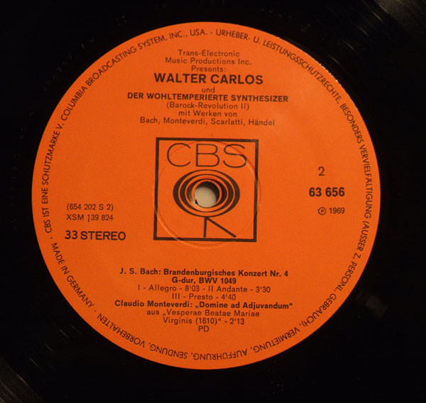 Walter Carlos - Der Wohltemperierte Synthesizer | CBS (S 63 656) - 4 Walter Carlos - Der Wohltemperierte Synthesizer | CBS (S 63 656) - 4