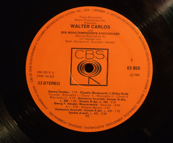 Walter Carlos - Der Wohltemperierte Synthesizer | CBS (S 63 656) - 3 Walter Carlos - Der Wohltemperierte Synthesizer | CBS (S 63 656) - 3