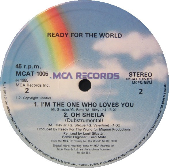 Ready For The World - Oh Sheila | MCA Records (MCAT 1005) - 4 Ready For The World - Oh Sheila | MCA Records (MCAT 1005) - 4