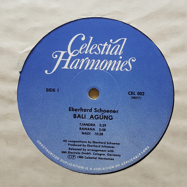 Eberhard Schoener - Bali Agúng | Celestial Harmonies (CEL 002) - 4 Eberhard Schoener - Bali Agúng | Celestial Harmonies (CEL 002) - 4