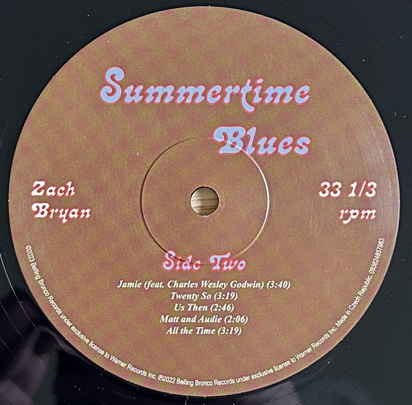 Zach Bryan - Summertime Blues | Warner Records (093624857983) - 4 Zach Bryan - Summertime Blues | Warner Records (093624857983) - 4