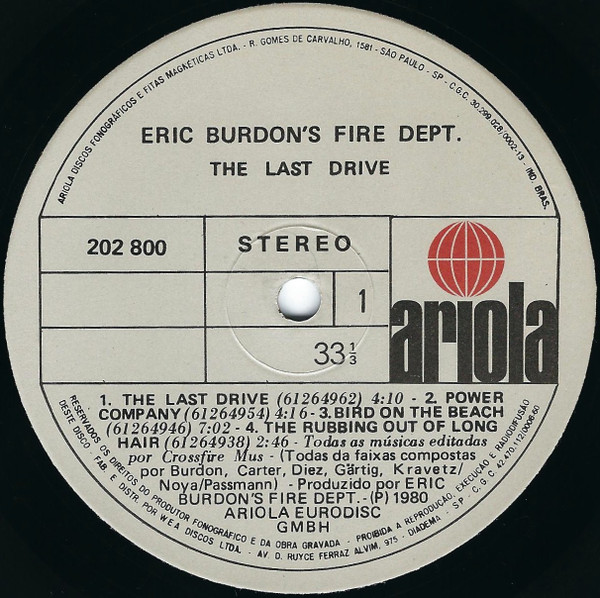 Eric Burdon's Fire Dept. - Last Drive | Ariola (202 800) - 3