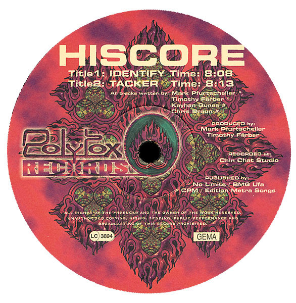 Hiscore - Identify / Tacker | Polytox Records (PR 0017) - main