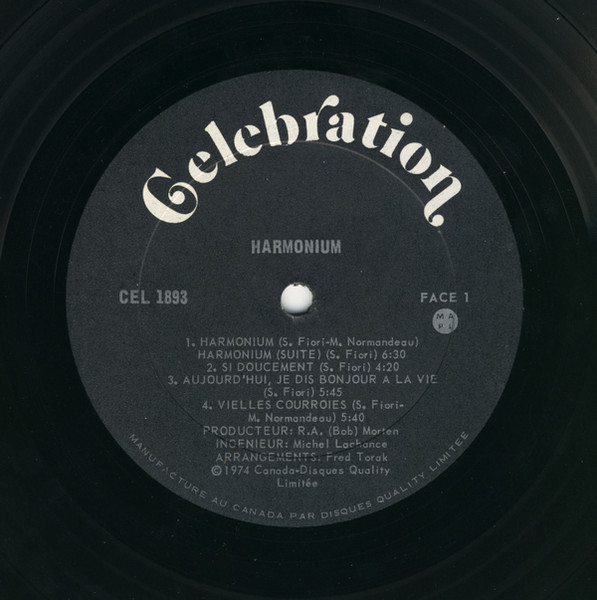 Harmonium - Harmonium | Celebration (CEL 1893) - 2 Harmonium - Harmonium | Celebration (CEL 1893) - 2
