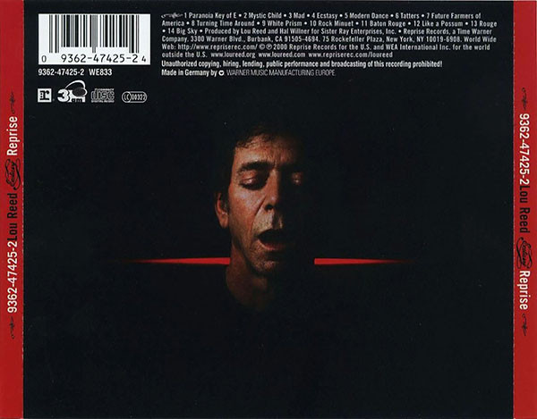 Lou Reed - Ecstasy | Reprise Records (9362-47425-2) - 2 Lou Reed - Ecstasy | Reprise Records (9362-47425-2) - 2