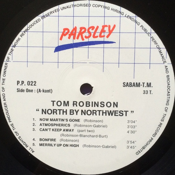 Tom Robinson - North By Northwest | Parsley (PP022) - 3