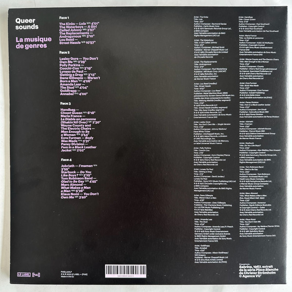 Various - Queer Sounds La Musique De Genres | [PIAS] Le Label (PIASLL221LP) - 4