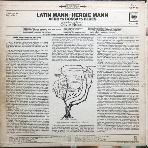 Herbie Mann - Latin Mann (Afro To Bossa To Blues) | Columbia (CS 9188) - 2 Herbie Mann - Latin Mann (Afro To Bossa To Blues) | Columbia (CS 9188) - 2