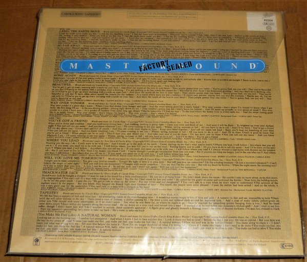 Carole King - Tapestry | CBS Mastersound (EPCH 82308) - 4 Carole King - Tapestry | CBS Mastersound (EPCH 82308) - 4