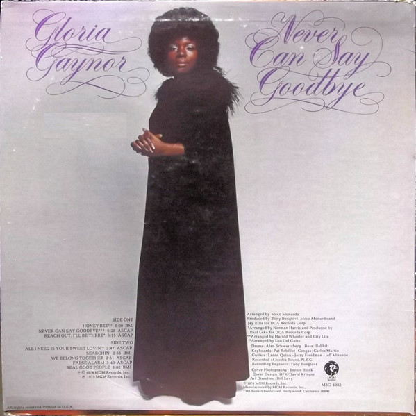 Gloria Gaynor - Never Can Say Goodbye [Vinyl] | MGM Records (M3G 4982) - 2