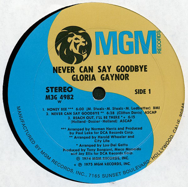 Gloria Gaynor - Never Can Say Goodbye [Vinyl] | MGM Records (M3G 4982) - 3