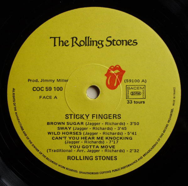 The Rolling Stones - Sticky Fingers | Rolling Stones Records (COC 59 100) - 3 The Rolling Stones - Sticky Fingers | Rolling Stones Records (COC 59 100) - 3