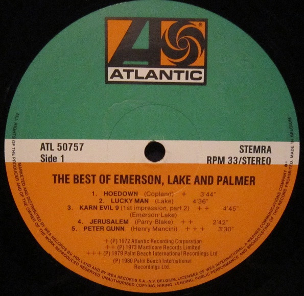 Emerson, Lake & Palmer - The Best Of Emerson Lake & Palmer | Atlantic (ATL 50757) - 4