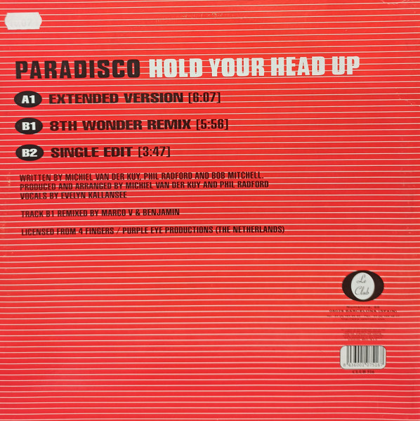 Paradisco - Hold Your Head Up | Le Club (CLUB 516) - 2