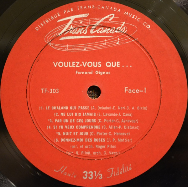 Fernand Gignac - Voulez-Vous Que... | Trans-Canada (TF-303) - 4 Fernand Gignac - Voulez-Vous Que... | Trans-Canada (TF-303) - 4