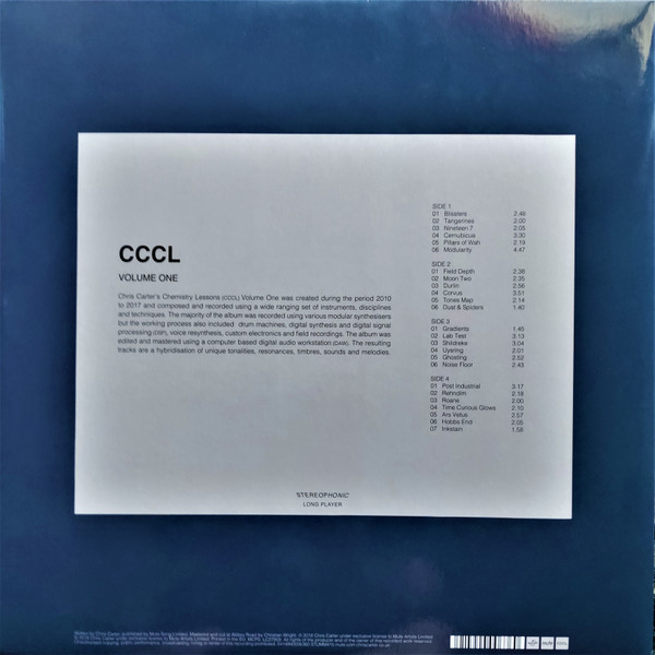 Chris Carter - Chris Carter's Chemistry Lessons Volume One | Mute (STUMM415) - 3
