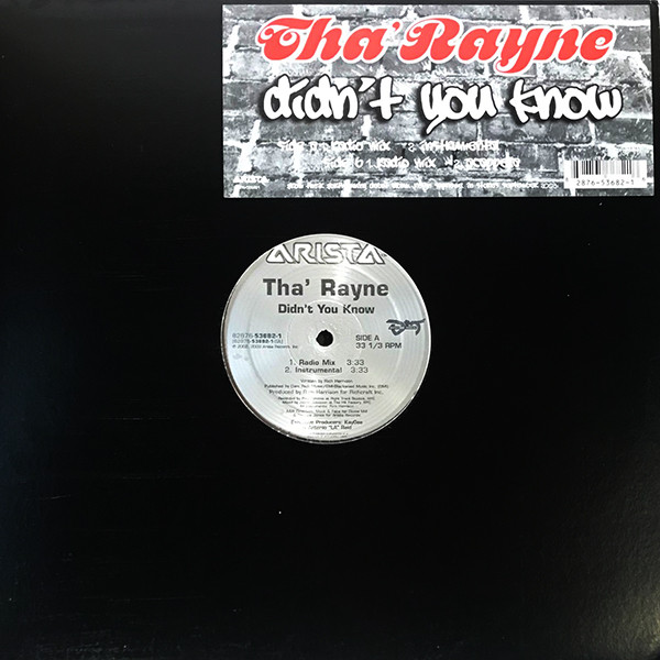 Tha' Rayne - Didn't You Know | Arista (82876-53682-1)