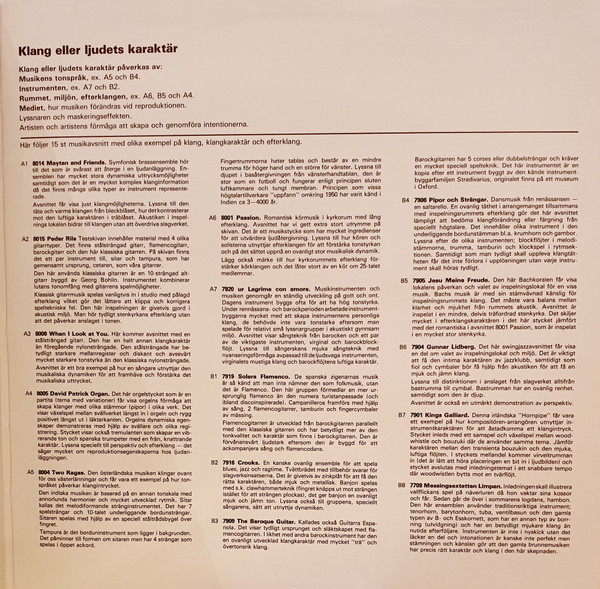 Various - Testskiva 2 (Klang) | Opus 3 (8000) - 4