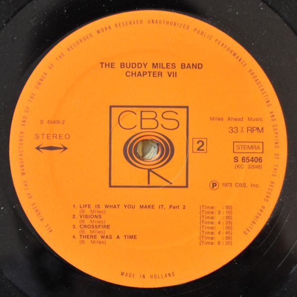 The Buddy Miles Band - Chapter VII | CBS (S 65406) - 3 The Buddy Miles Band - Chapter VII | CBS (S 65406) - 3