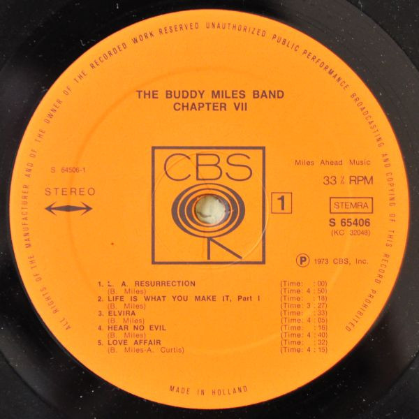 The Buddy Miles Band - Chapter VII | CBS (S 65406) - 4 The Buddy Miles Band - Chapter VII | CBS (S 65406) - 4