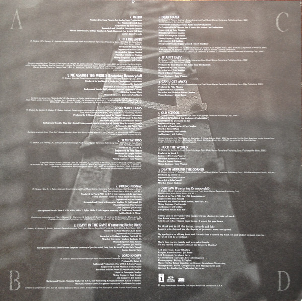 2Pac - Me Against The World | Interscope Records (92399-1) - 4 2Pac - Me Against The World | Interscope Records (92399-1) - 4