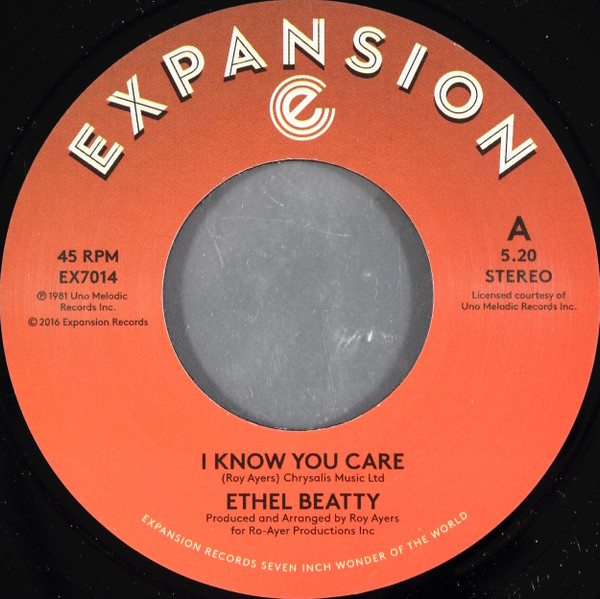 Ethel Beatty - I Know You Care | Expansion (EX7014) Ethel Beatty - I Know You Care | Expansion (EX7014)