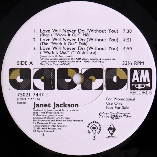 Janet Jackson - Love Will Never Do (Without You) | A&M Records (75021 7447 1) - main