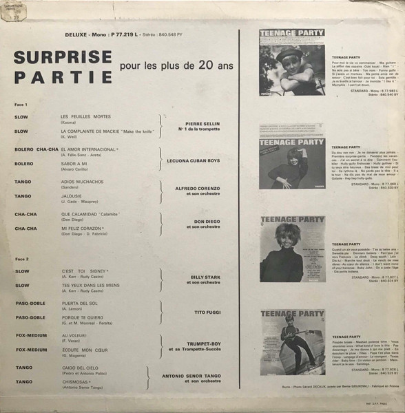 Various - Surprise-Partie Pour Les Plus De 20 Ans | Philips (P 77.219 L) - 2 Various - Surprise-Partie Pour Les Plus De 20 Ans | Philips (P 77.219 L) - 2