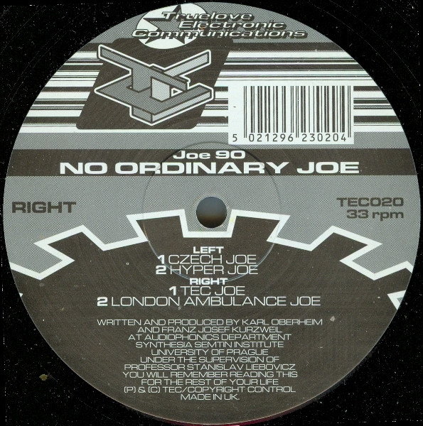 Joe 90 - No Ordinary Joe | TeC (TEC020) - 2