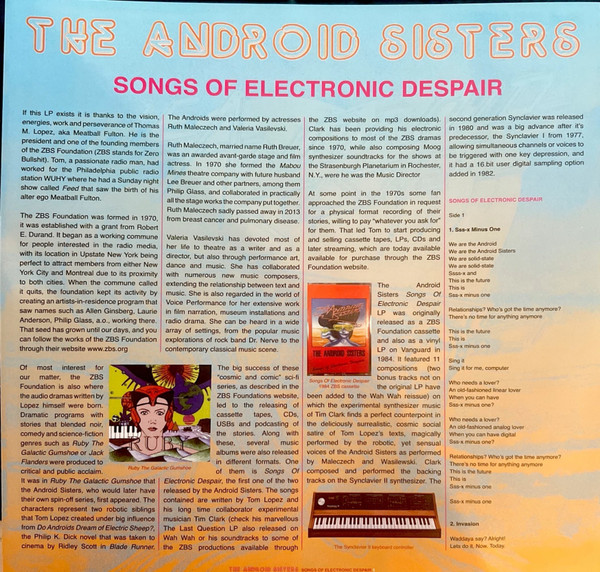 The Android Sisters - Songs Of Electronic Despair | Wah Wah Records (LPS252) - 3 The Android Sisters - Songs Of Electronic Despair | Wah Wah Records (LPS252) - 3