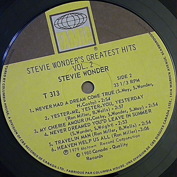 Stevie Wonder - Stevie Wonder's Greatest Hits Vol. 2 | Tamla (T 313) - 4