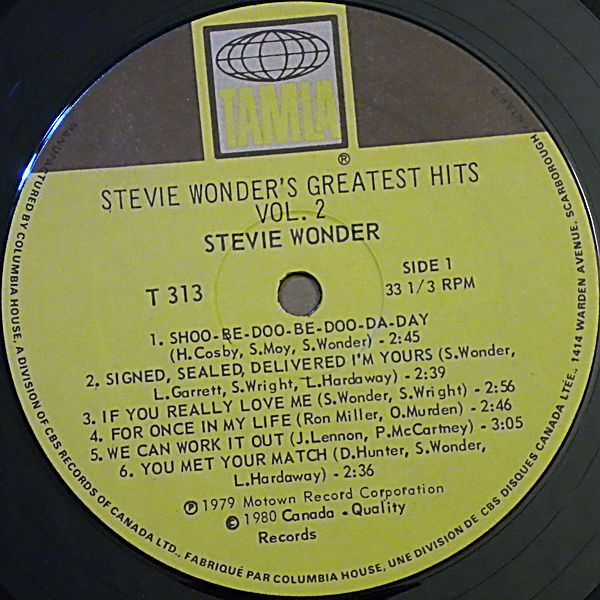 Stevie Wonder - Stevie Wonder's Greatest Hits Vol. 2 | Tamla (T 313) - 3